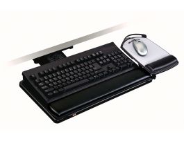 3M™ Knob Adjust Keyboard Tray with Adjustable Keyboard and Mouse Platform, 17.75 in Track, AKT80LE