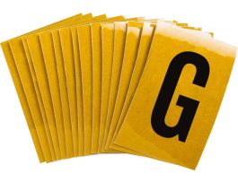 BradyLite 1 in Reflective Numbers Black on Yellow, G 25/PK