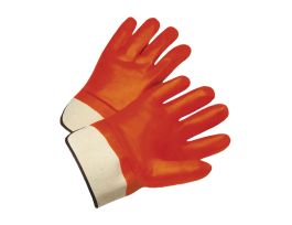 West Chester 11" Smooth Orange PVC Coating, Safety Cuff, Jersey Liner , LG
