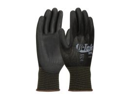 G-Tek, 13G Blk. Nylon Shell, Blk. Extra Thick PU Coating
