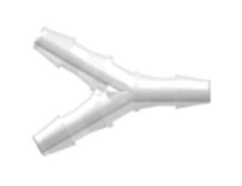 Fitting, Polypropylene, Y-Connector, Hose Barb Union, 1/4" ID; 10/PK