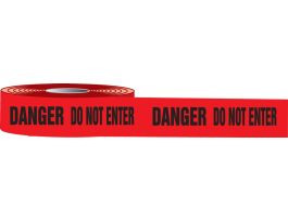 Plastic Barricade/Perimeter Tape, Danger Do Not Enter, 3" x 1000-ft, Roll