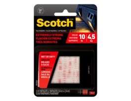 Scotch™ Extreme Fastener Mounting Squares Value Pack RFD7020-VPESF, 1 in x 1 in (25,4 mm x 25,4 mm), 36 Squares