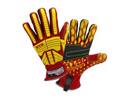 R2, R15 Synthetic Double Leather Palm, Cut Resist Red PVC Palm, TPR , LG