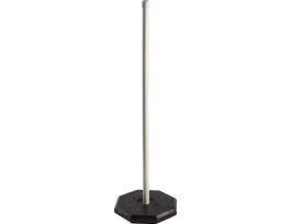 Recycled Rubber Sign Post System, 5' H, Black/Natural
