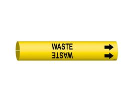 Waste Pipe Marker, 0.8125" H x 0.8125" W, Fits Pipes 0.75" Dia. Thru 1.375" Dia.