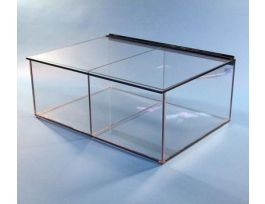 DISPENSER W/LID 3COMPRT ACRYLC