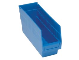 11 5/8INX 4 1/8INX 4IN SHELF BIN BLUE
