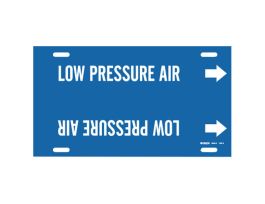 Snap-On Pipe Marker: LOW PRESSURE AIR, 24" W, Fits Pipes 8" Dia. Thru 9.875" Dia.