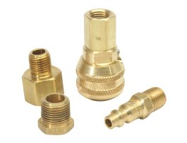 One male and one female coupler, to connect breathing tube to 1/2" I.D. hose. Hansen