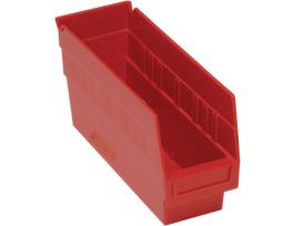 11 5/8INX 4 1/8INX 4IN SHELF BIN RED