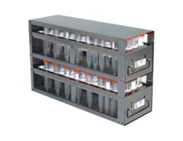 Upright Freezer Drawer Rack, 15 & 50 mL Tubes; 2 Drawers, holds (80) 15 mL & (39) 50 mL Tubes