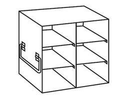 Upright Freezer Rack for Standard 3" Boxes, 2 x 3 Array
