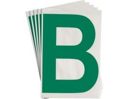 ToughStripe® Floor Marking Polyester 8 in Label Letter B Green 20/PK