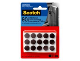 Scotch™ Felt Bumpers, SP953-NA, 3/8 in, Brown, 90/pk