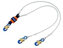3M™ DBI-SALA® EZ-Stop™ Leading Edge 100% Tie-Off Cable Shock-Absorbing Lanyard 1246068, Orange, 6 ft