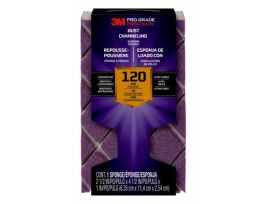 3M™ Pro Grade Precision™ Dust Channeling Block Sanding Sponge 120 grit Fine, 2502TRI-120-CH, 4.5 in x 2.5 in x 1 in, 12/cs