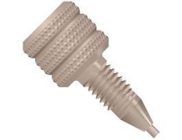 Threaded Adapter, PEEK, 0.030" ID, 10-32 Coned (M) to M6 Flat Bottom (F)