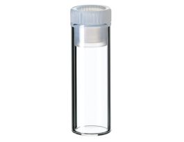 Shell Vial, 12 mm, Glass, Flat Bottom, 2 mL, with PE Plug; 1000/pk