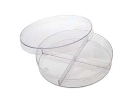 Quad Compartment Sterile Petri Dishes, 100 x 15 mm; 500/cs