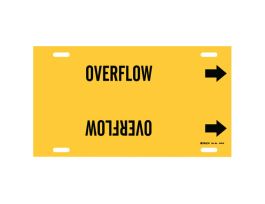 Overflow Pipe Marker, 10" H x 24" W, Fits Pipes 8" Dia. Thru 9.875" Dia.