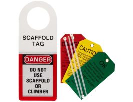 Scaffold Status Holder and Tags, Includes  (3) Scaffold Tags, Holder