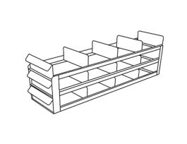 Upright Freezer Sliding Tray Eco-Rack for Standard 2" Boxes, 4 x 3 Array