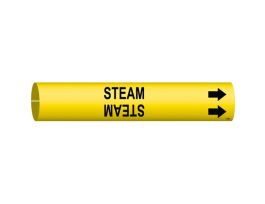 Steam Pipe Marker, 2" H x 2" W, Fits Pipes 2.5" Dia. Thru 3.875" Dia.