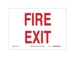 Fire Exit Sign, 7" H x 10" W x 0.055" D