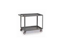 Welded service cart -2 shelf,flat, 24" x 36"