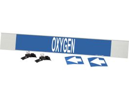 OXYGEN Pipe Marker, 4" H x 24" W, Fits Pipes 8" Dia. or Larger