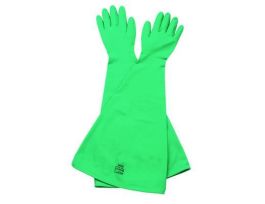 Nitrile Glovebox Glove,10'' Dia Cuff, 18 MIL, 32'' Length, Ambidextrous, Size 10H (10 1/2)