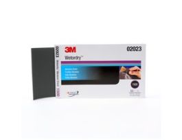 3M™ Wetordry™ Abrasive Sheet 401Q, 02023, 1500, 5 1/2 in x 9 in, 50 sheets per carton, 5 cartons per case