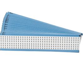 Alphabetical Vinyl Cloth Upper Case Wire Marking Cards, G 900 Total