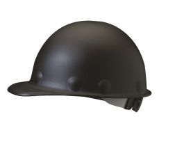 Roughneck P2 Hard Hat, Fiberglass, Ratchet Headband, 8 Pt. Ratchet Suspension, Black'