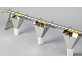 EMPTYING DEVICE W/3 FUNNELS