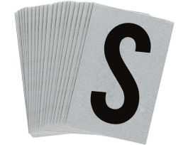 BradyLite 1 in Reflective Numbers Black on Silver, S 25/PK