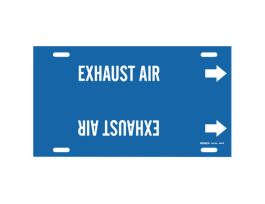 EXHAUST AIR Pipe Marker, 24" W, Fits Pipes 8" Dia. Thru 9.875" Dia.