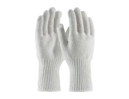 Cotton/Polyester, 7G , Extra Heavy Wgt, Bleached Wht., 4 Inch Cuff, LG