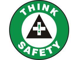 Slip-Gard Floor Sign, Think Safety, 17" Round, EA