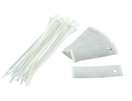 Aluminum Write-On Tags, 1.125" H x 3.5" W, Aluminum Foil, Silver