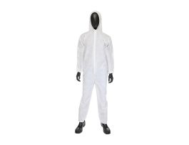 West Chester 45g White, SMS Coverall, Elastic Wrist/Ankle, Hood , 2X