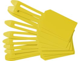 Blank Color-Coded Tags 5.8" H x 3.25" W Plastic Yellow 25PK