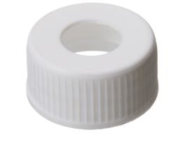 Screw Cap, Polypropylene, White, 24 mm, Open, No Septa;1000/pk