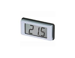 Round Hole Mount Panel Voltmeter, LCD; 4 to 40 VDC