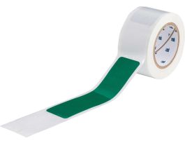ToughStripe® Floor Marking Tape Dashes -  Polyester, Solid Color, Green, 2" x 8"