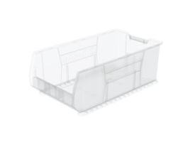 BIN SUPER SZ 29-7/8X16-1/2X11 CLEAR