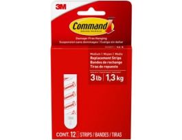 Command™ Medium Foam Replacement Strips 17021-12ESF, 12 Strips