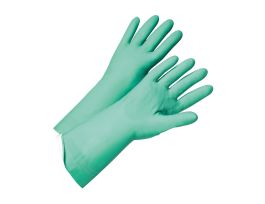 PosiGrip 18 Mil, 13in Premium Flock Lined, Green Nitrile Glove , 8
