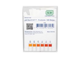 BDH PH TEST STRIP NARROW RANGE 6-7.7 PK